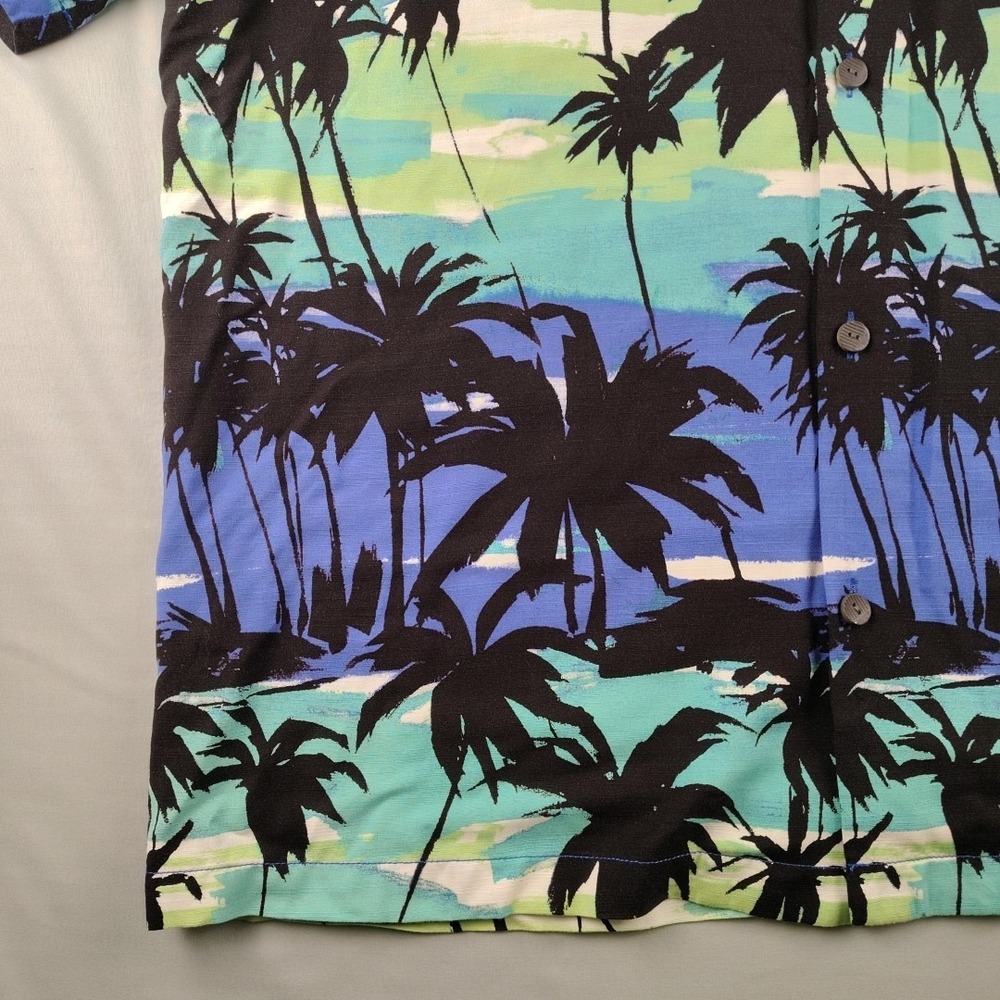 Tommy Bahama Veracruz Cay Shirt Mens XL Blue Palm Tree Hawaiian Beach Tropical - Picture 5 of 16